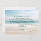 Elegante Reis Zeestrand Ster Wedding Bedankkaart (Achterkant)