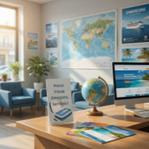 Elegante Reisbusinesscard voor Cruises