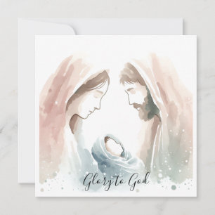 Elegante Religieuze Glorie Aan God Christelijk Ker Feestdagenkaart