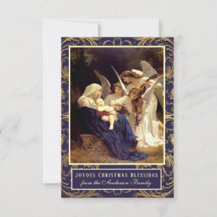 Elegante Religieuze Maagd Maria Engelen Muziek