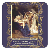 Elegante religieuze Maagd Maria engelen muziek