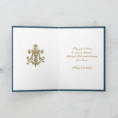 Elegante Religieuze Maagd Maria Fatima Kaart (Binnen)