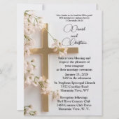 Elegante religieuze platte bruiloft uitnodiging (Voorkant)