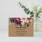 Elegante Renaissance Bloemen Save The Date Briefka Feestdagenkaart (Staand voorkant)