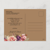 Elegante Renaissance Bloemen Save The Date Briefka Feestdagenkaart (Achterkant)