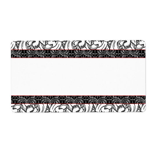 Elegante renaissance graveur Antiek stijl Etiket (Voorkant)