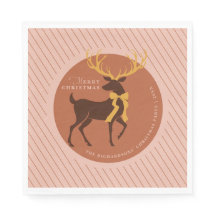 Elegante rendieren persoonlijk kerstfeest