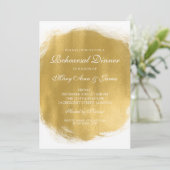 Elegante repetitie diner gouden verf look kaart (Staand voorkant)