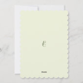 Elegante repetitie diner groene bruiloft feestdagenkaart (Achterkant)