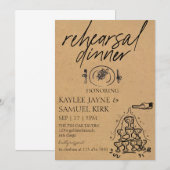 Elegante repetitie diner kaart (Voorkant / Achterkant)