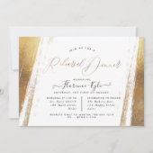 Elegante repetitie diner minimalistische penseelst kaart (Voorkant)