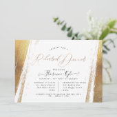 Elegante repetitie diner minimalistische penseelst kaart (Staand voorkant)