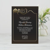 Elegante repetitie diner uitnodiging (Staand voorkant)