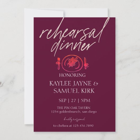 Elegante repetitiediner kaart (Voorkant)