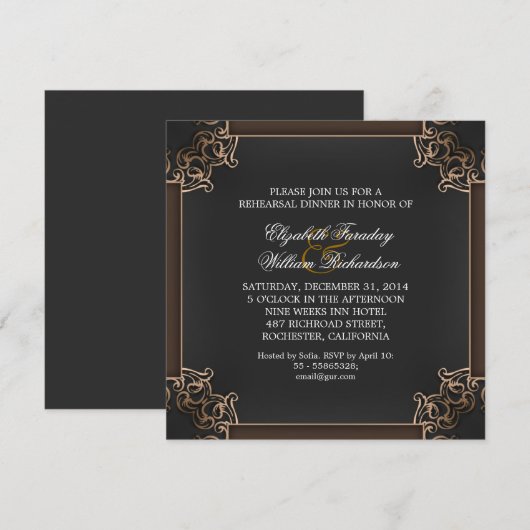 elegante repetities uit diners kaart (Voorkant / Achterkant)