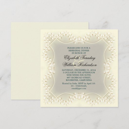 elegante repetities uit diners kaart (Voorkant / Achterkant)