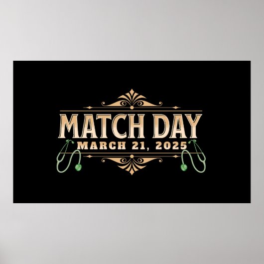 Elegante Residency Match Day 2025-viering Poster (Voorkant)