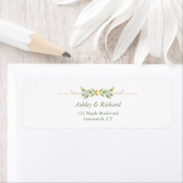 Elegante retouradres met citroen groen etiket