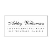 Elegante retouradres rubberen stempel met kalligra (Afrduk)