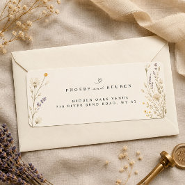 Elegante Retouradres Wildflower Etiket