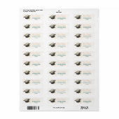 Elegante retouradreslabels voor afstuderen etiket (Full Sheet)