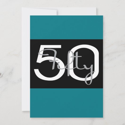 Elegante, Retro 50e verjaardag uitnodigingen (Achterkant)