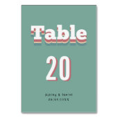 Elegante Retro 70s Groovy Modern Wedding Kaart (Achterkant)