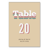 Elegante Retro 70s Groovy Modern Wedding Kaart (Voorkant)