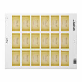  Elegante Retro Abstracte Bloemen en Bladeren Etiket (Full Sheet)