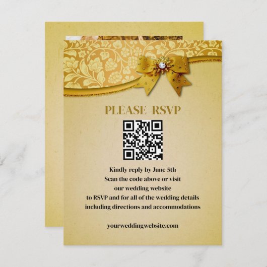 Elegante Retro Abstracte Bloemen en Bladeren Informatiekaartje (Voorkant / Achterkant)