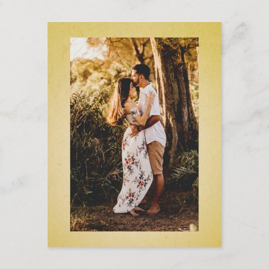 Elegante Retro Abstracte Bloemen en Bladeren Informatiekaartje (Achterkant)