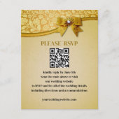 Elegante Retro Abstracte Bloemen en Bladeren Informatiekaartje (Voorkant)