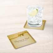  Elegante Retro Abstracte Bloemen en Bladeren Kartonnen Onderzetters (Insitu)