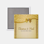 Elegante Retro Abstracte Bloemen en Bladeren Magneet (Voorkant / Achterkant)