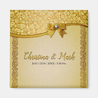  Elegante Retro Abstracte Bloemen en Bladeren Magneet