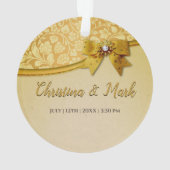  Elegante Retro Abstracte Bloemen en Bladeren Ornament (achterkant)