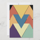 Elegante retro Abstracte geometrische stijlvolle b Kaart (Achterkant)