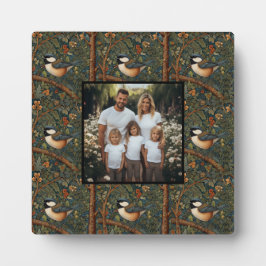 Elegante Retro Art Nouveau bos vogel foto Fotoplaat