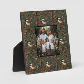 Elegante Retro Art Nouveau bos vogel foto Fotoplaat (Voorkant)