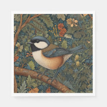 Elegante Retro Art Nouveau bosvogel
