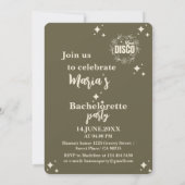 Elegante retro bachelorette party aangepaste uitno kaart (Achterkant)