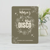 Elegante retro bachelorette party aangepaste uitno kaart (Staand voorkant)