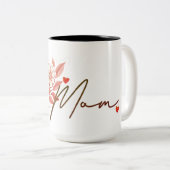 Elegante Retro Bloemen Mama Mok Gift (Voorkant rechts)