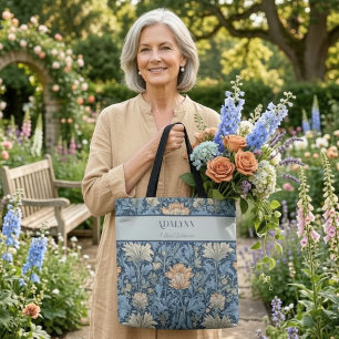Elegante Retro Bloemen Pensioen Cadeaus voor Moede Tote Bag