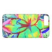 Elegante retro boho abstract groen roze bloemen Case-Mate iPhone case (Achterkant (Horizontaal))