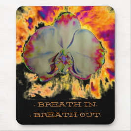 Elegante retro boho bloemenwitte roze waterverf muismat