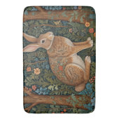 Elegante retro boho konijn bos bloemen badmat (Voorkant Verticaal)