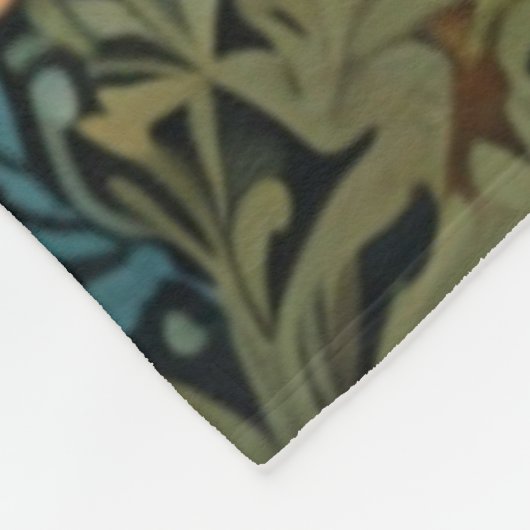 Elegante retro boho konijn bos bloemen fleece deken (Hoek)