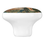 Elegante retro boho konijn bos bloemen keramische knop (Zijkant)