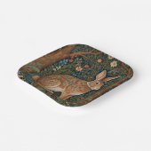 Elegante retro boho konijn bos bloemen papieren bordje (Gebogen)